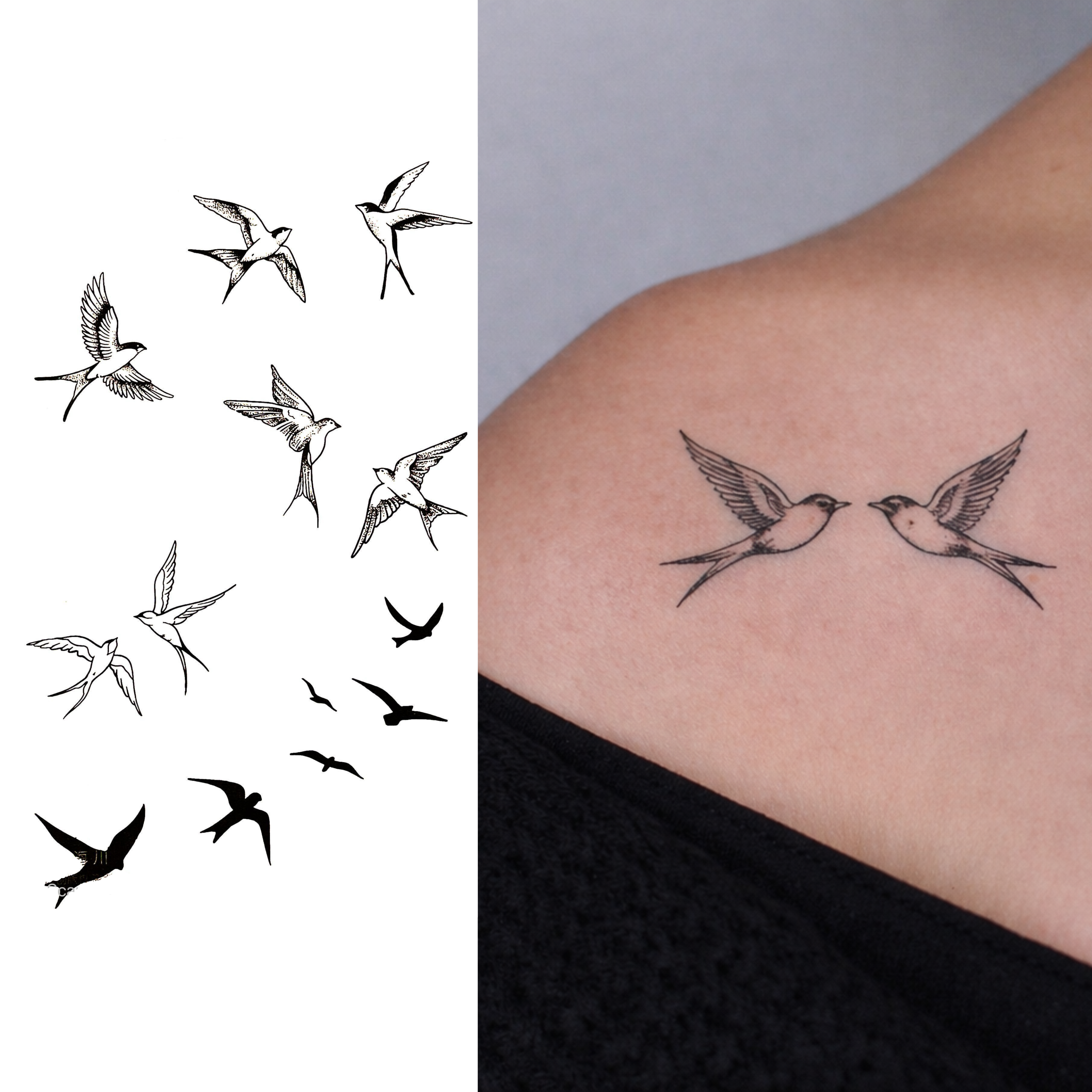 Golondrinas – Tatuaje Semi Permanente