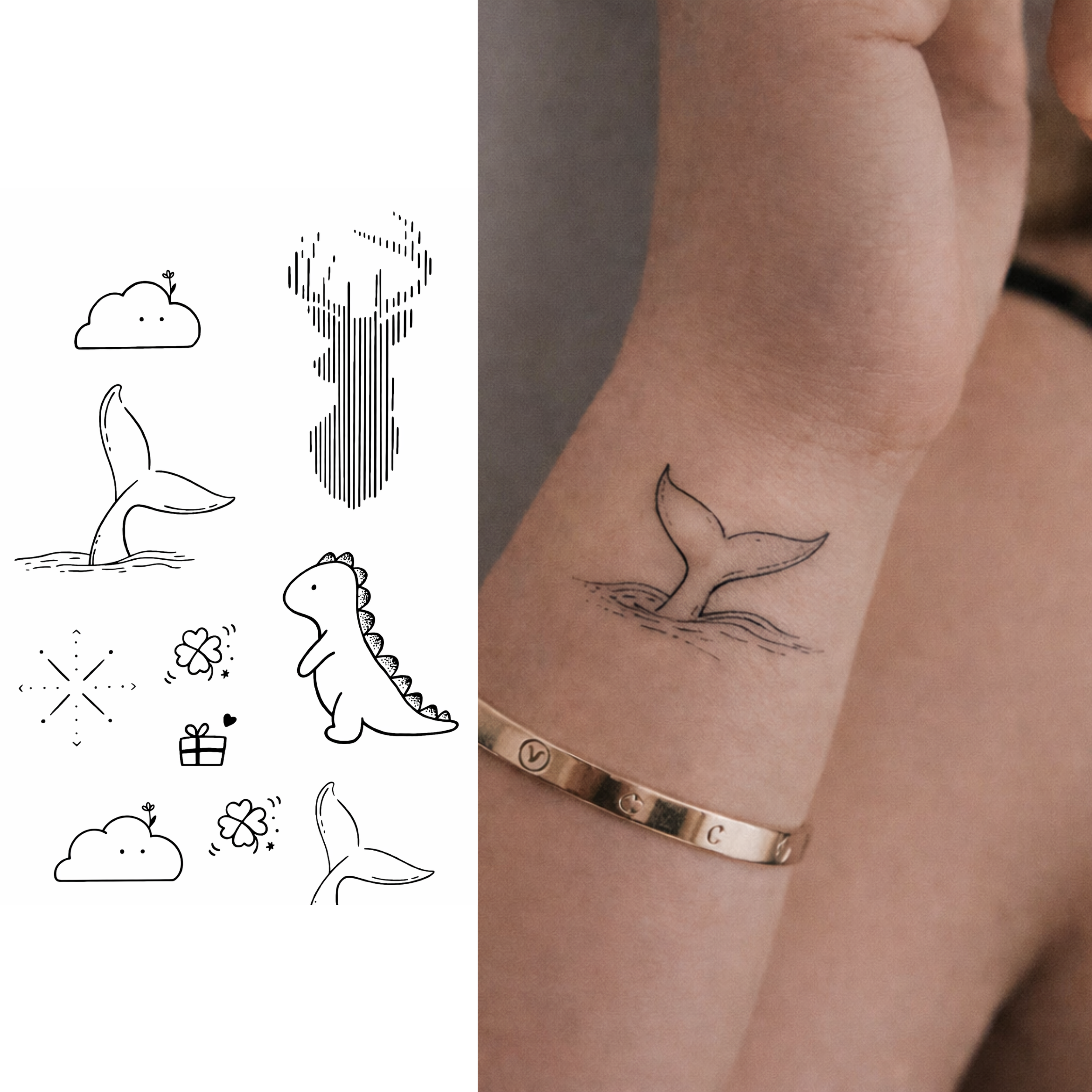 (10 tatuajes) Animales – Tatuaje Semi permanente