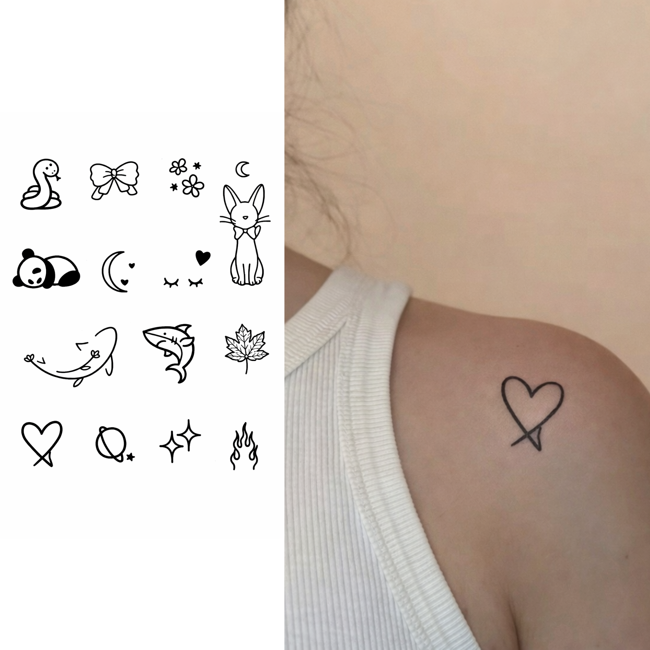 (14 tatuajes) Animales tiernos – Tatuaje Semi Permanente