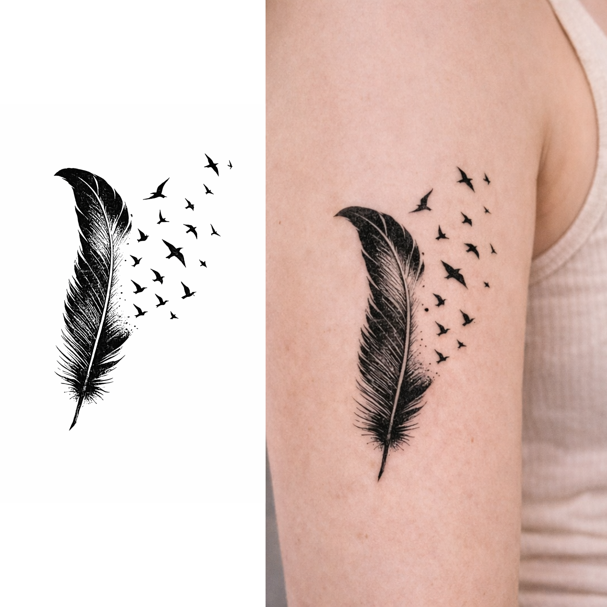 Pluma – Tatuaje Semi permanente