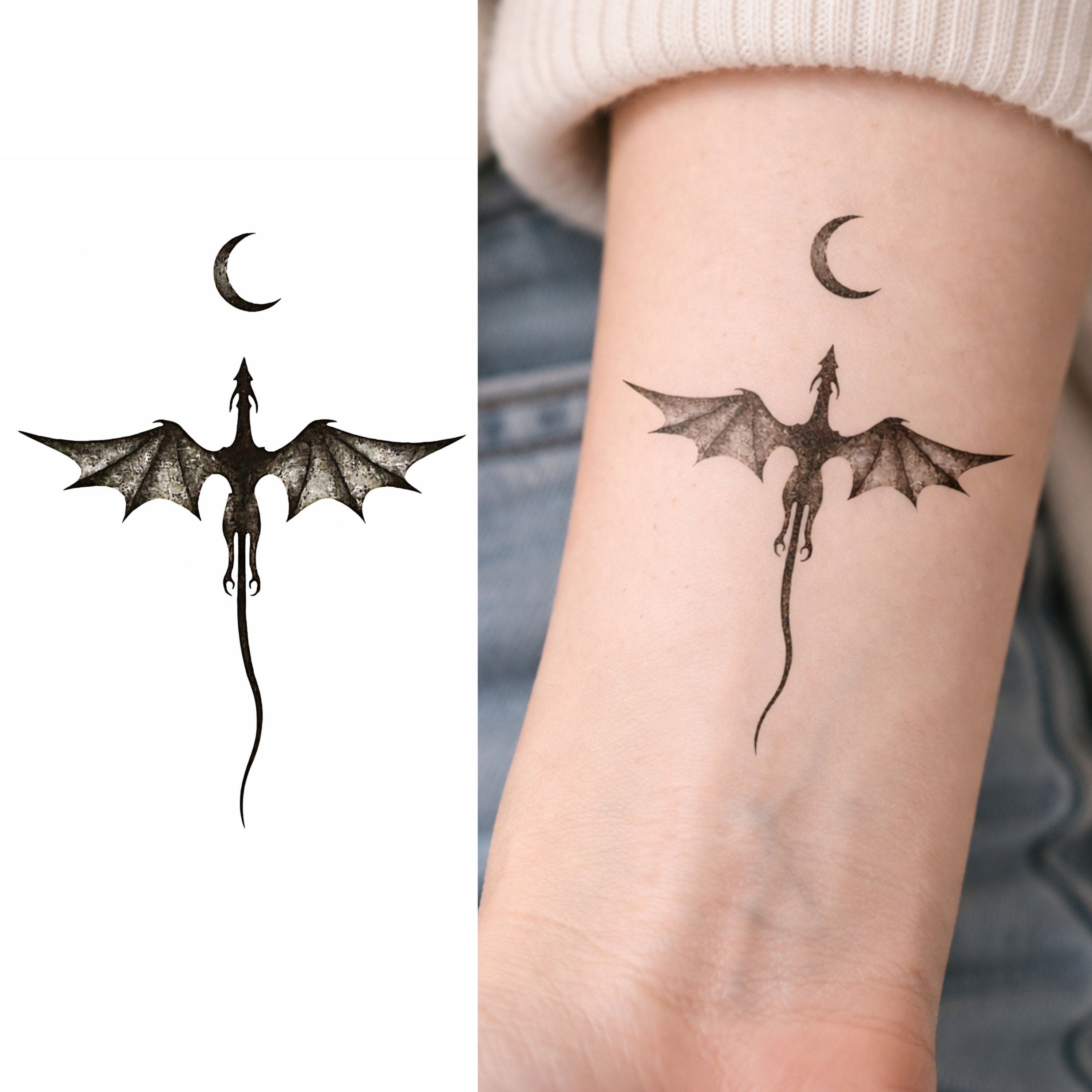 Dragón ascendente – Tatuaje Semi Permanente