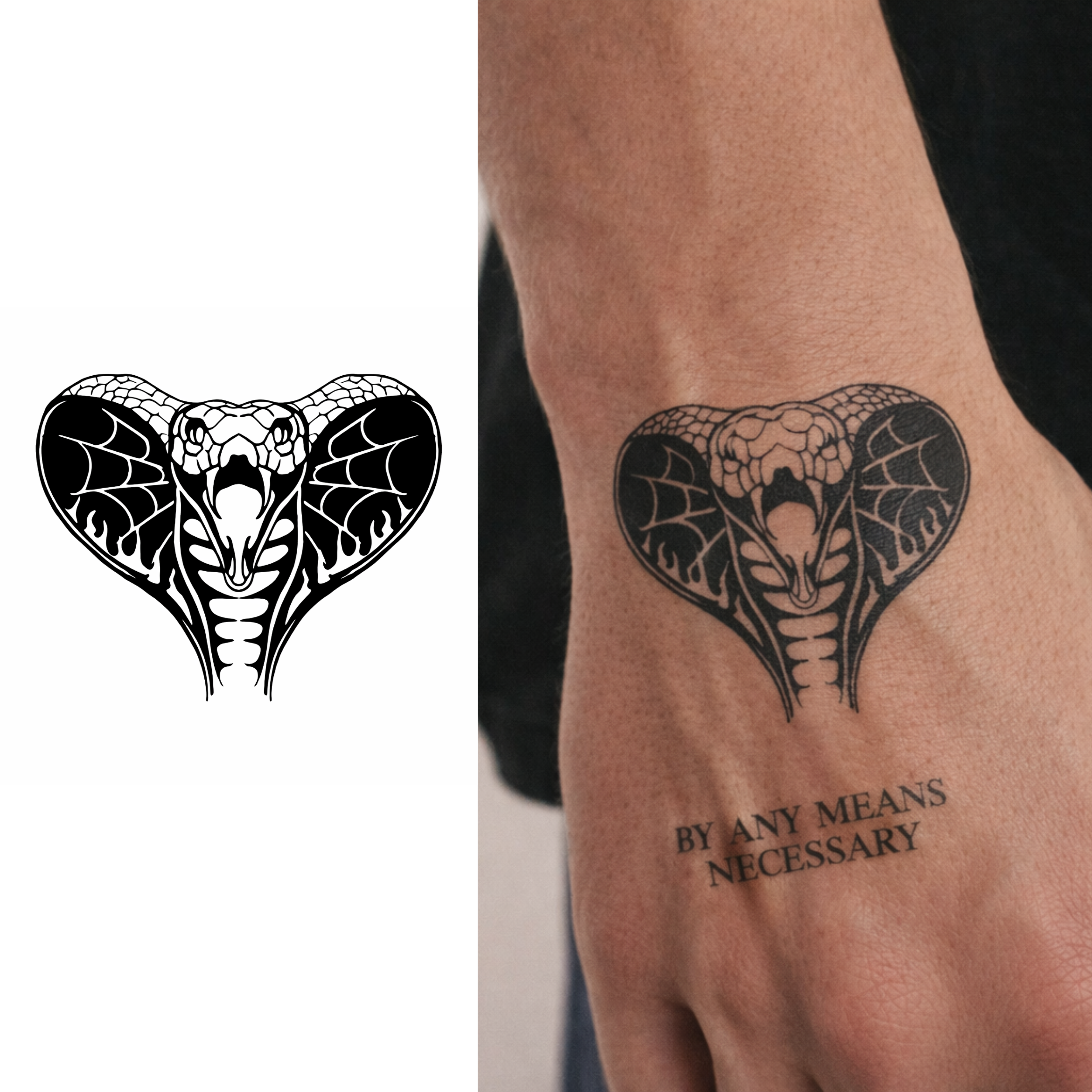 Serpiente en llamas – Tatuaje Semi Permanente