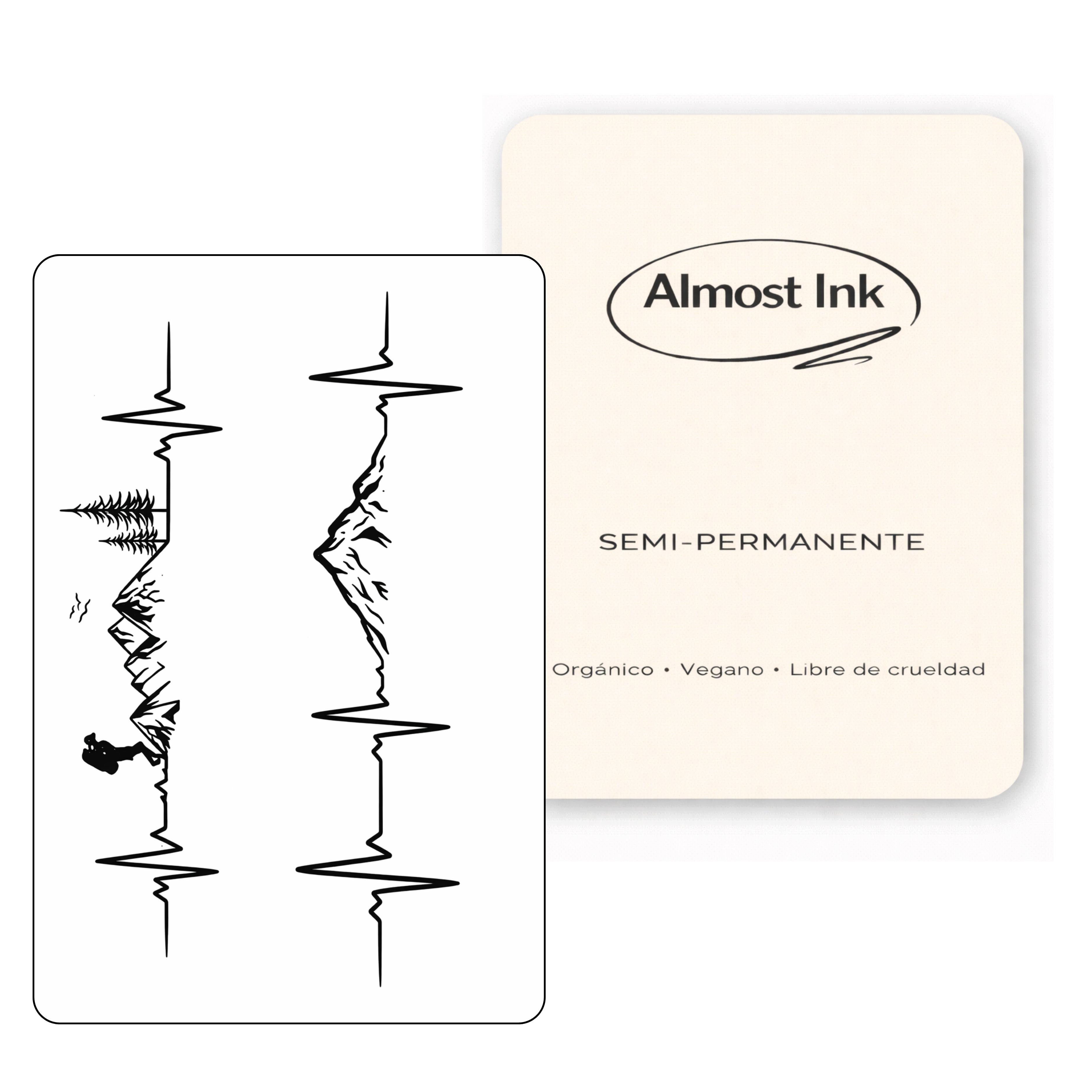 (2 tatuajes) Montañas – Tatuaje Semi permanente