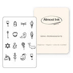 (16 tatuajes) Copas de vino – Tatuaje Semi Permanente