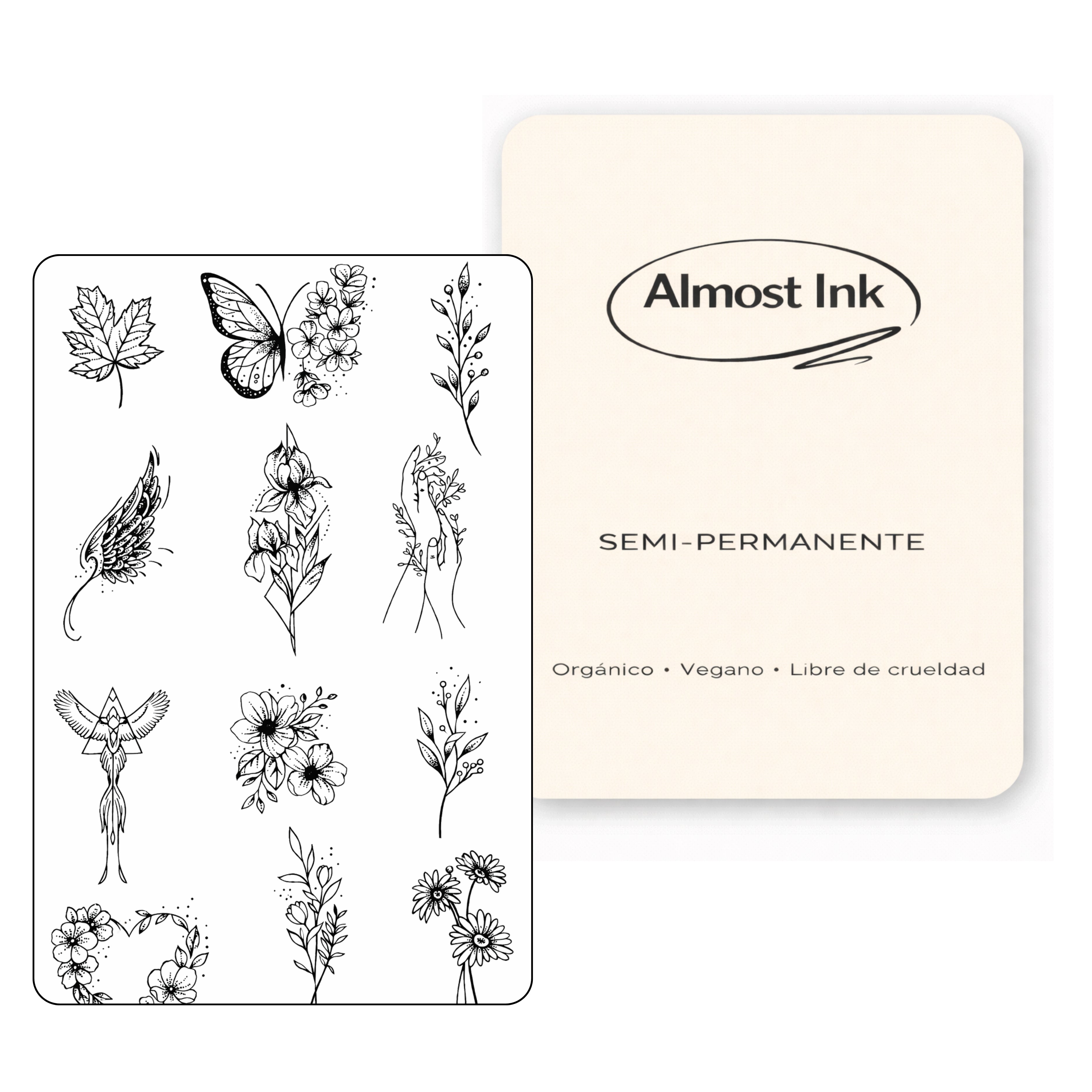 (12 tatuajes) Flores espirituales – Tatuaje Semi permanente