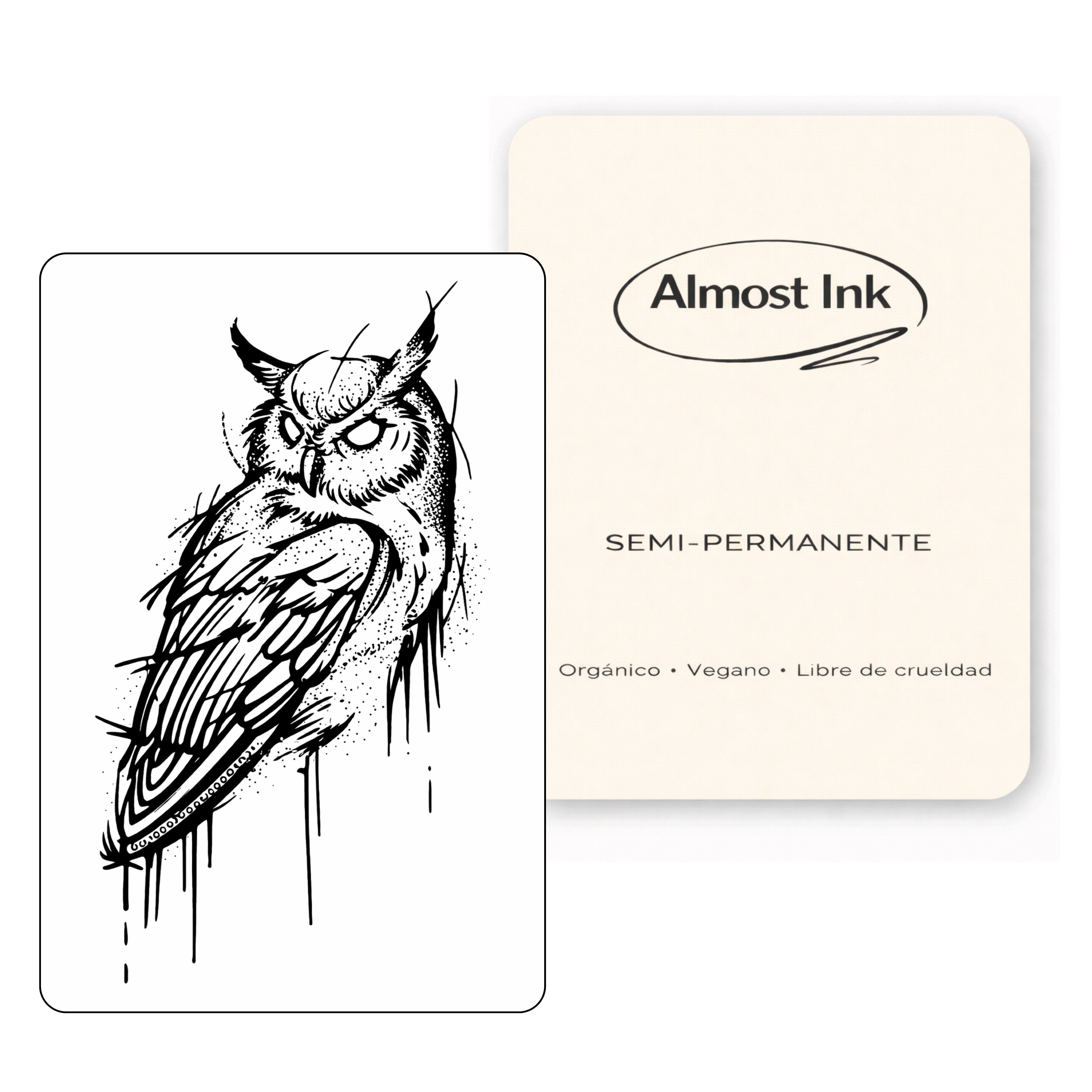 Búho – Tatuaje Semi permanente