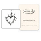 Corazón en llamas – Tatuaje Semi Permanente