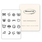 (16 tatuajes) Emojis – Tatuaje Semi Permanente