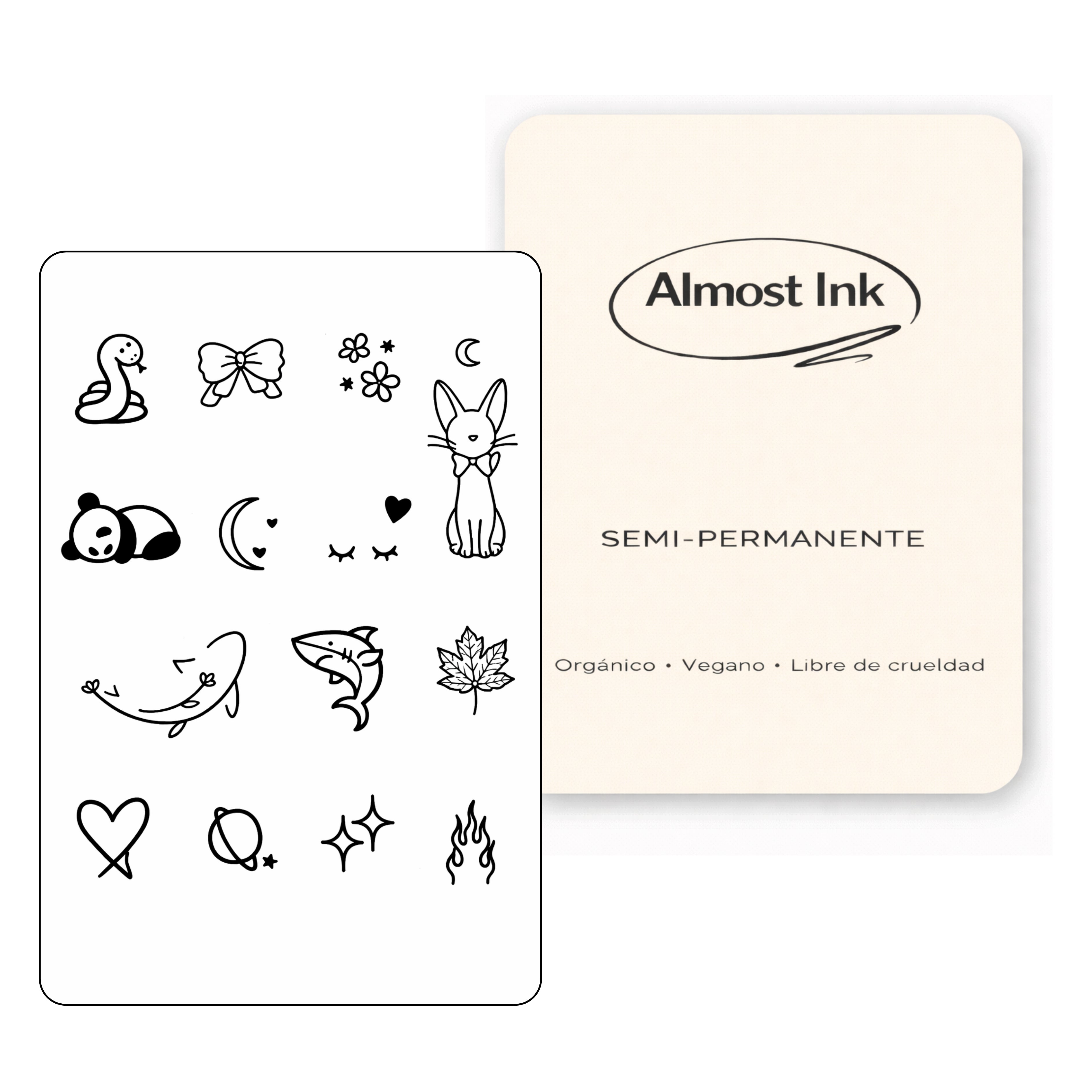 (14 tatuajes) Animales tiernos – Tatuaje Semi Permanente