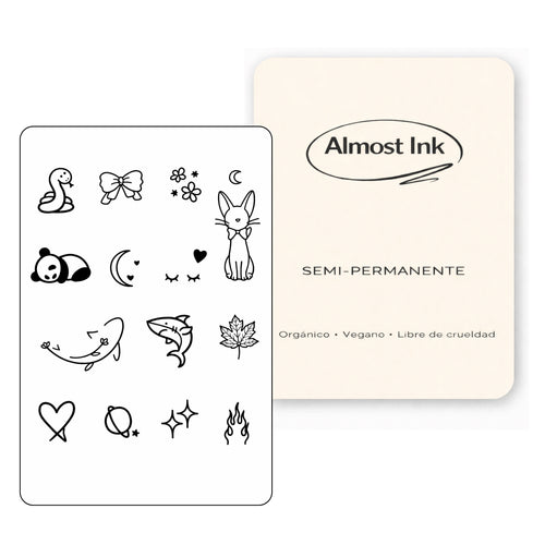 (14 tatuajes) Animales tiernos – Tatuaje Semi Permanente