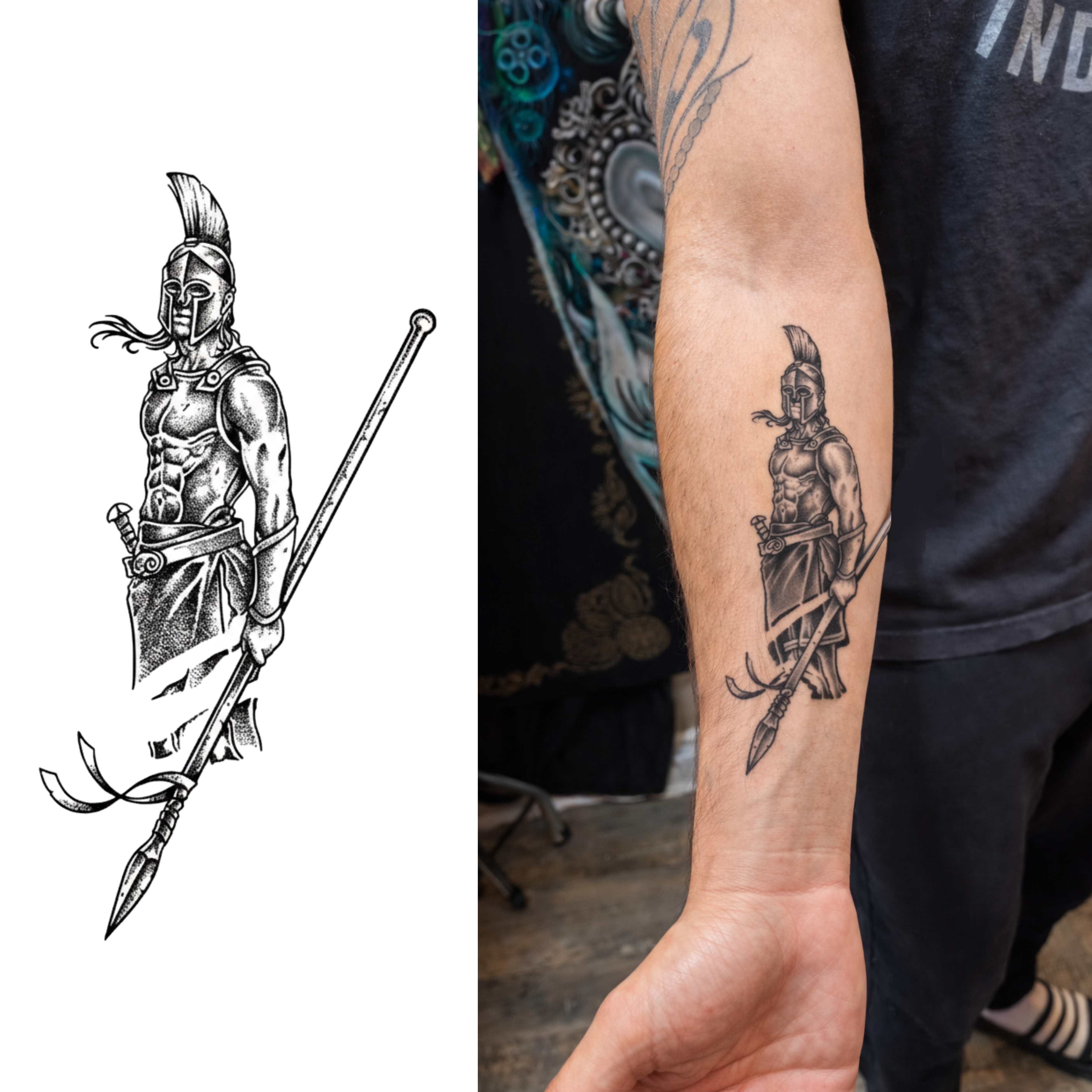 Guerrero espartano – Tatuaje Semi Permanente