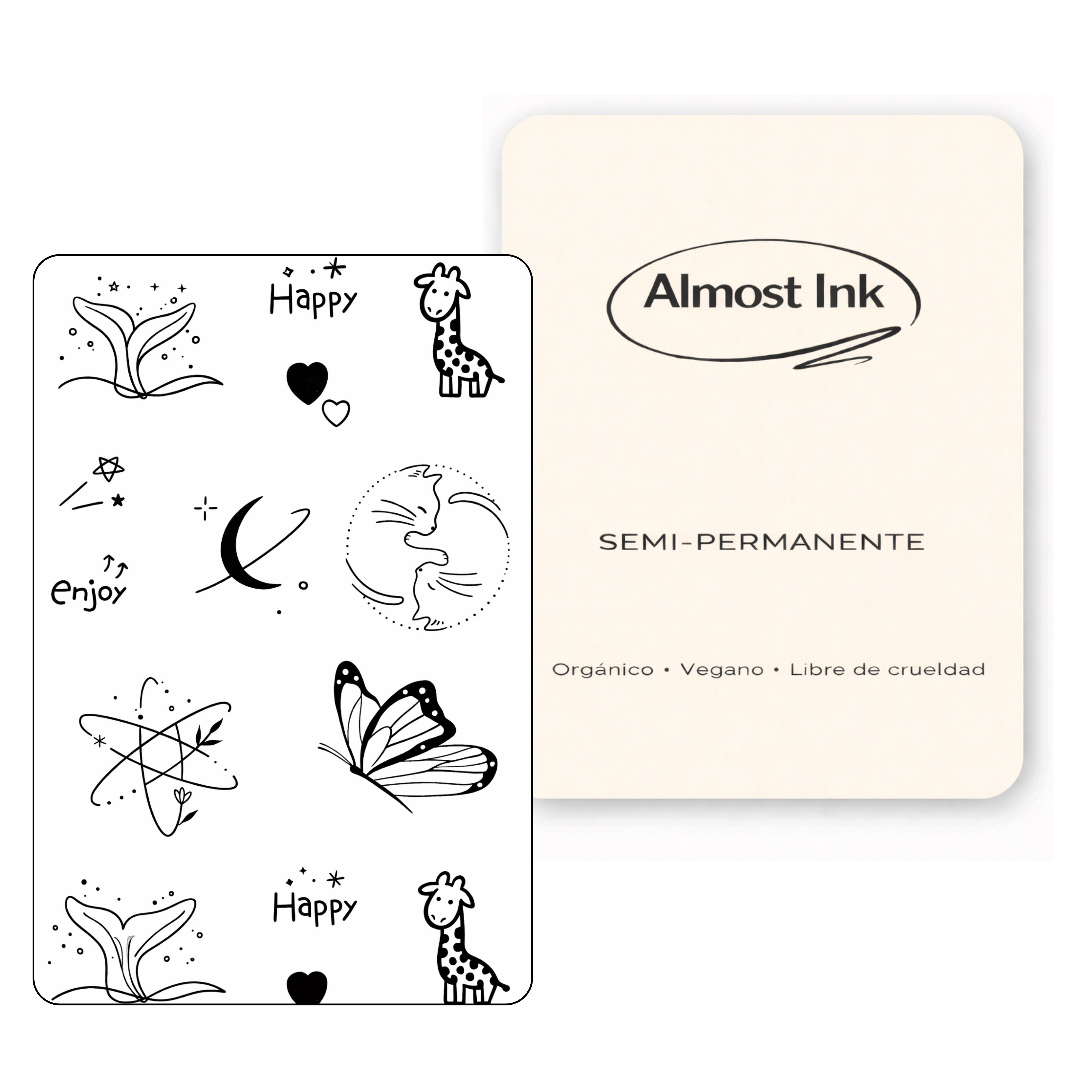 (13 tatuajes) Animales – Tatuaje Semi permanente