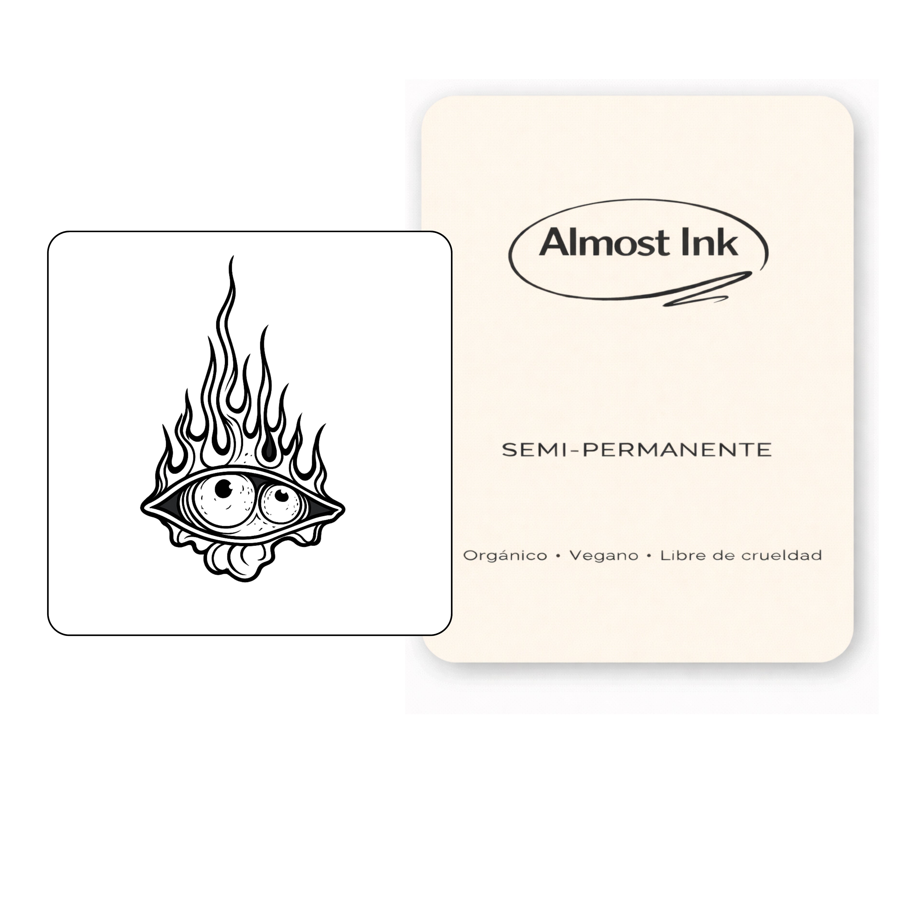 Ojos en llamas – Tatuaje Semi Permanente