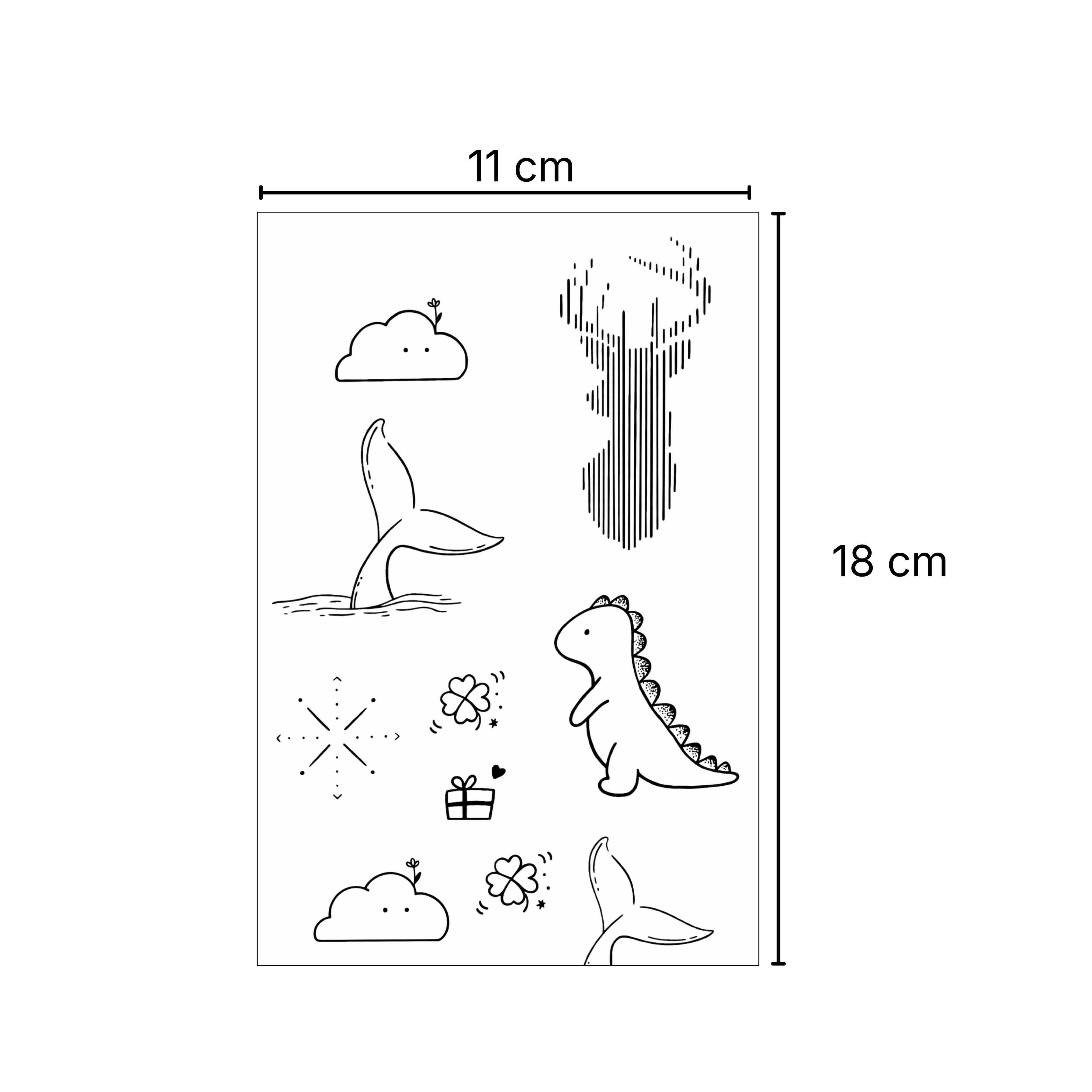 (10 tatuajes) Animales – Tatuaje Semi permanente