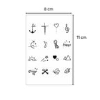 (16 tatuajes) Felicidad – Tatuaje Semi Permanente