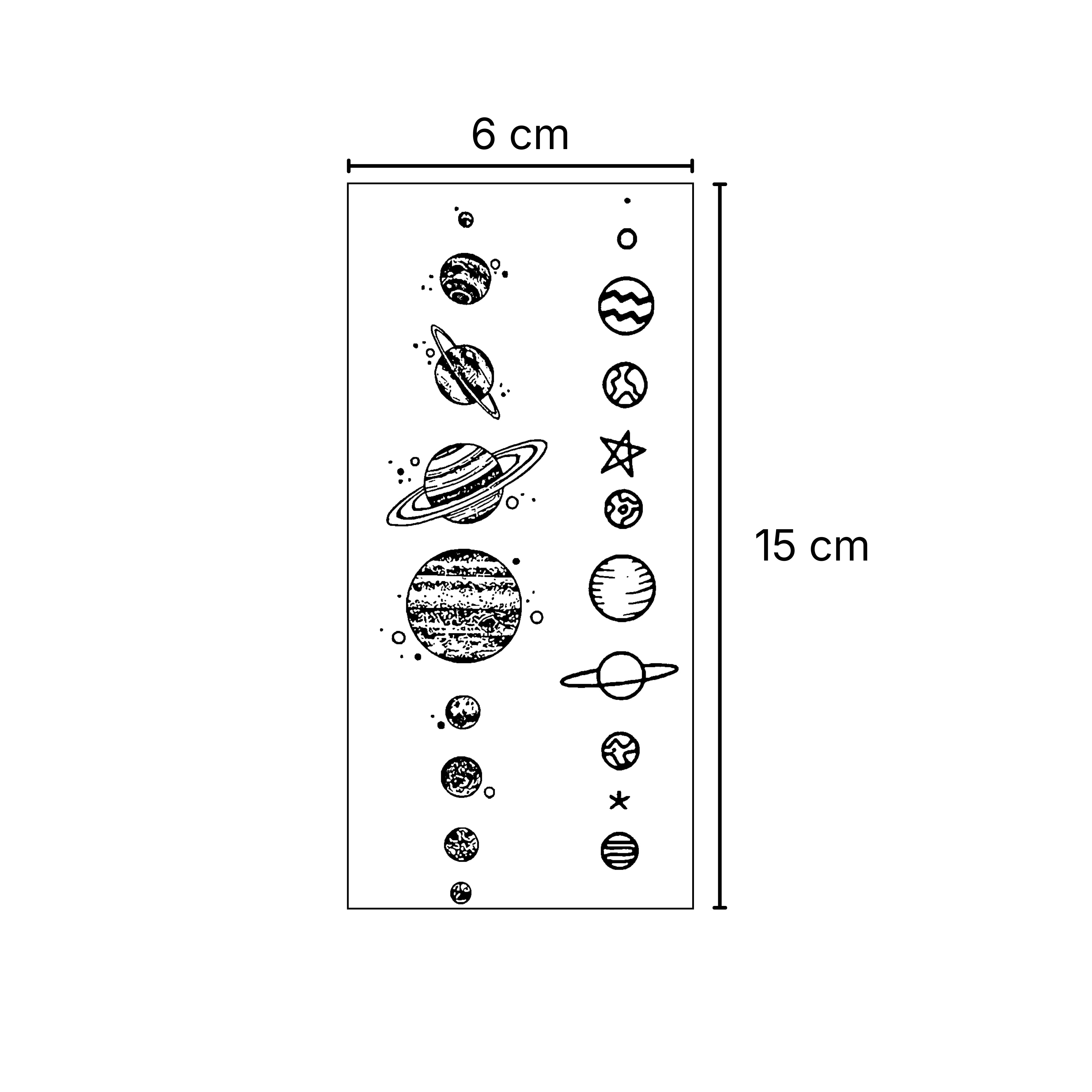 Planetas – Tatuaje Semi Permanente