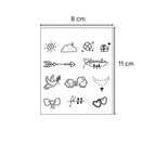 (12 tatuajes) Ilustraciones Amistad – Tatuaje Semi Permanente