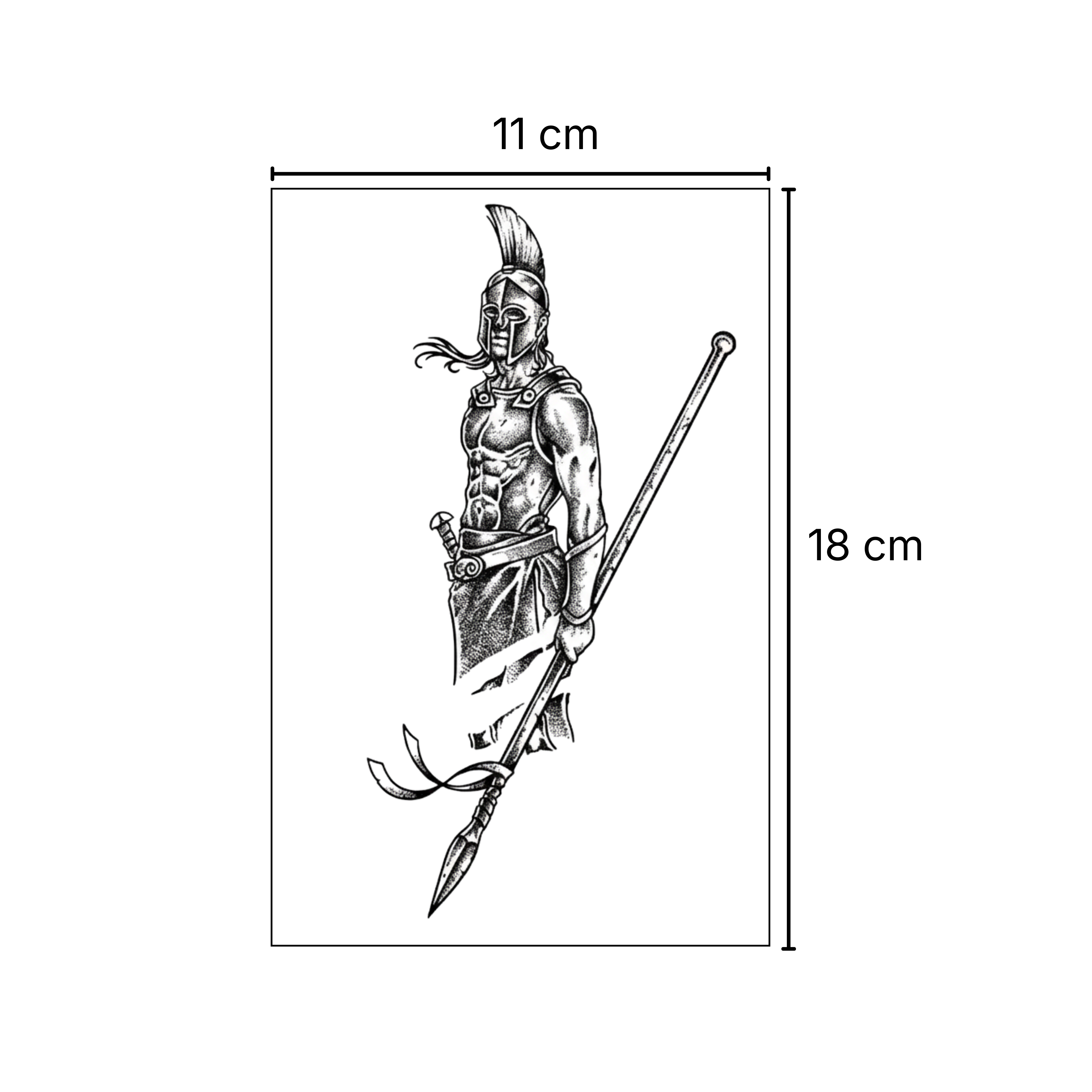 Guerrero espartano – Tatuaje Semi Permanente