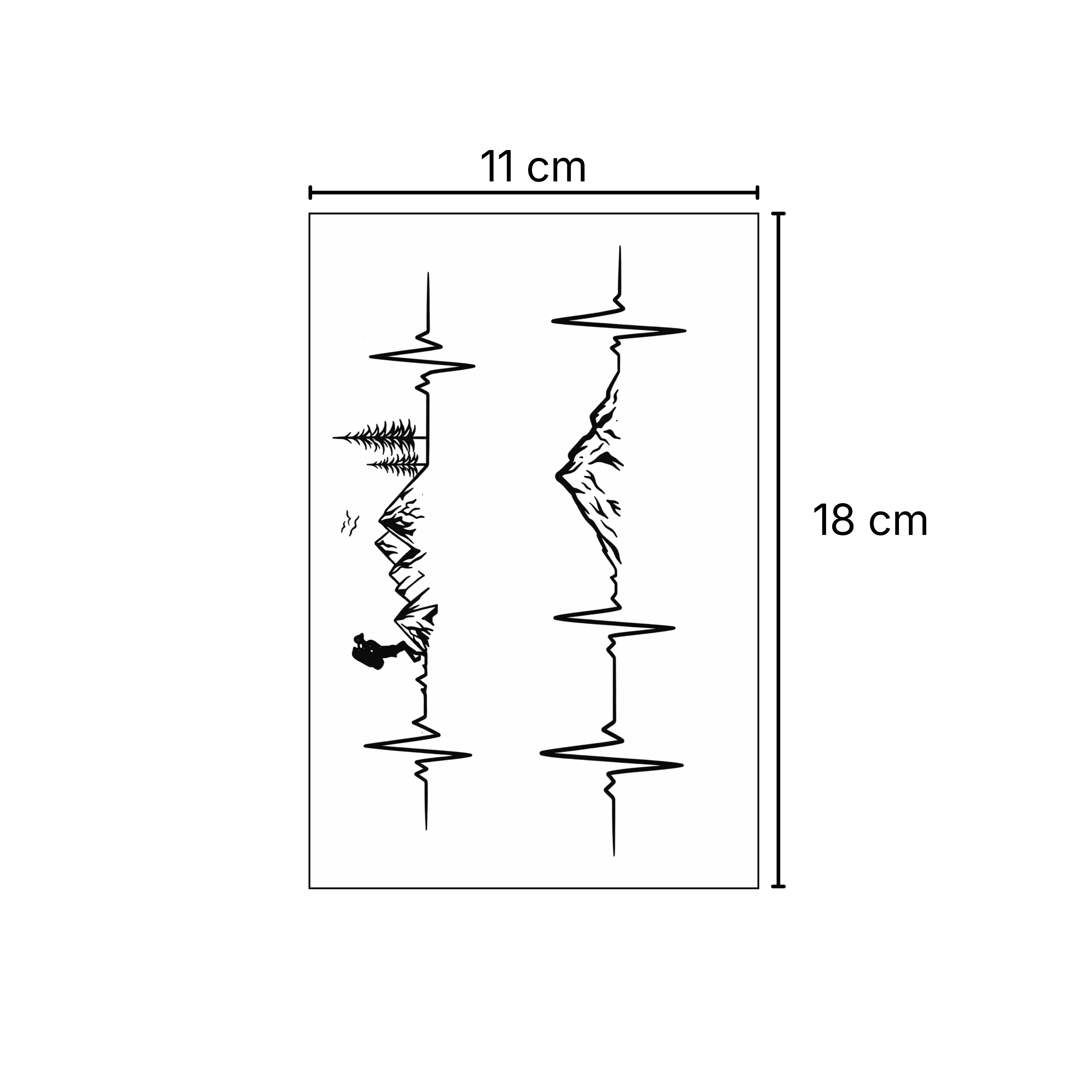 (2 tatuajes) Montañas – Tatuaje Semi permanente
