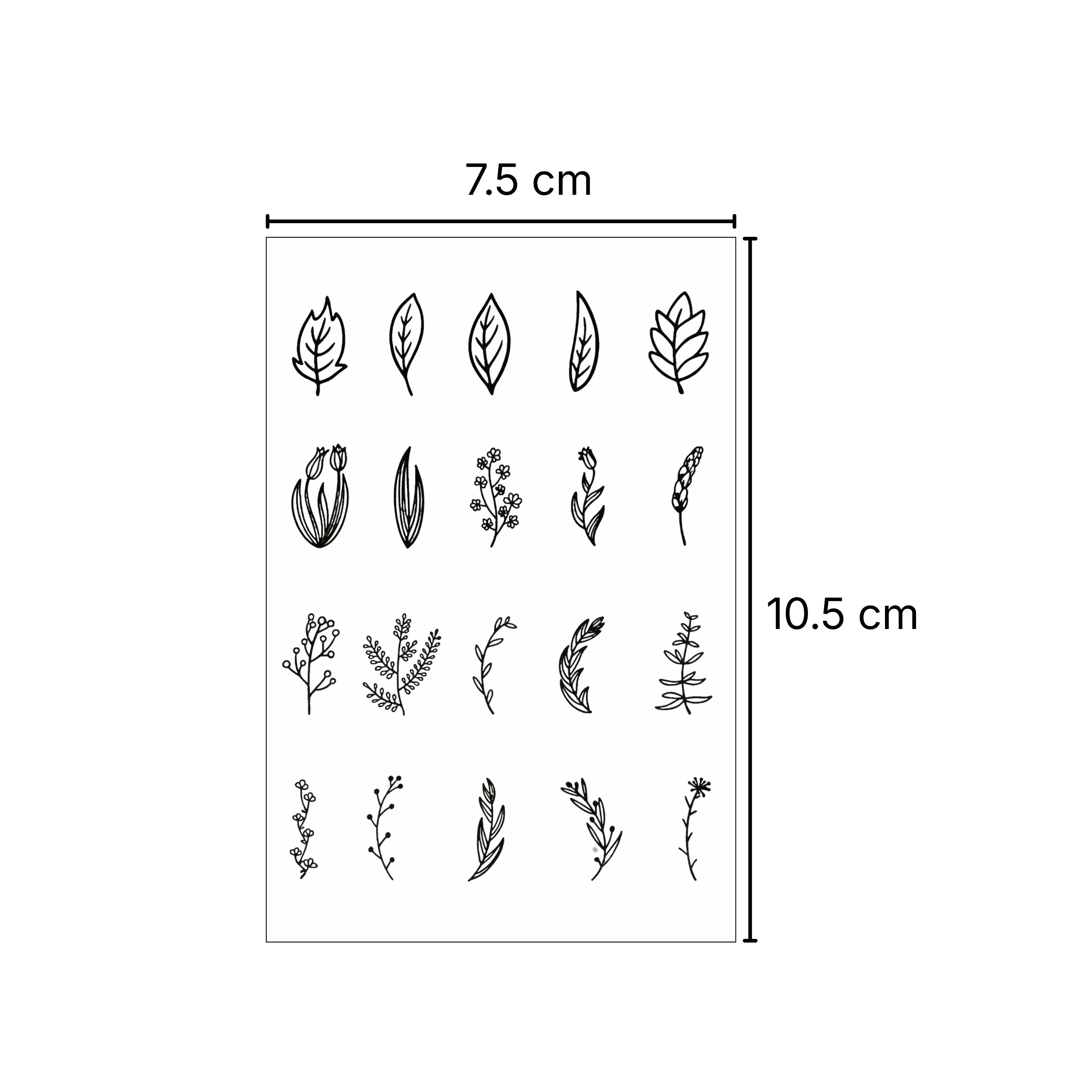 (16 tatuajes) Plantas – Tatuaje Semi Permanente