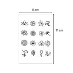 (16 tatuajes) flores – Tatuaje Semi Permanente