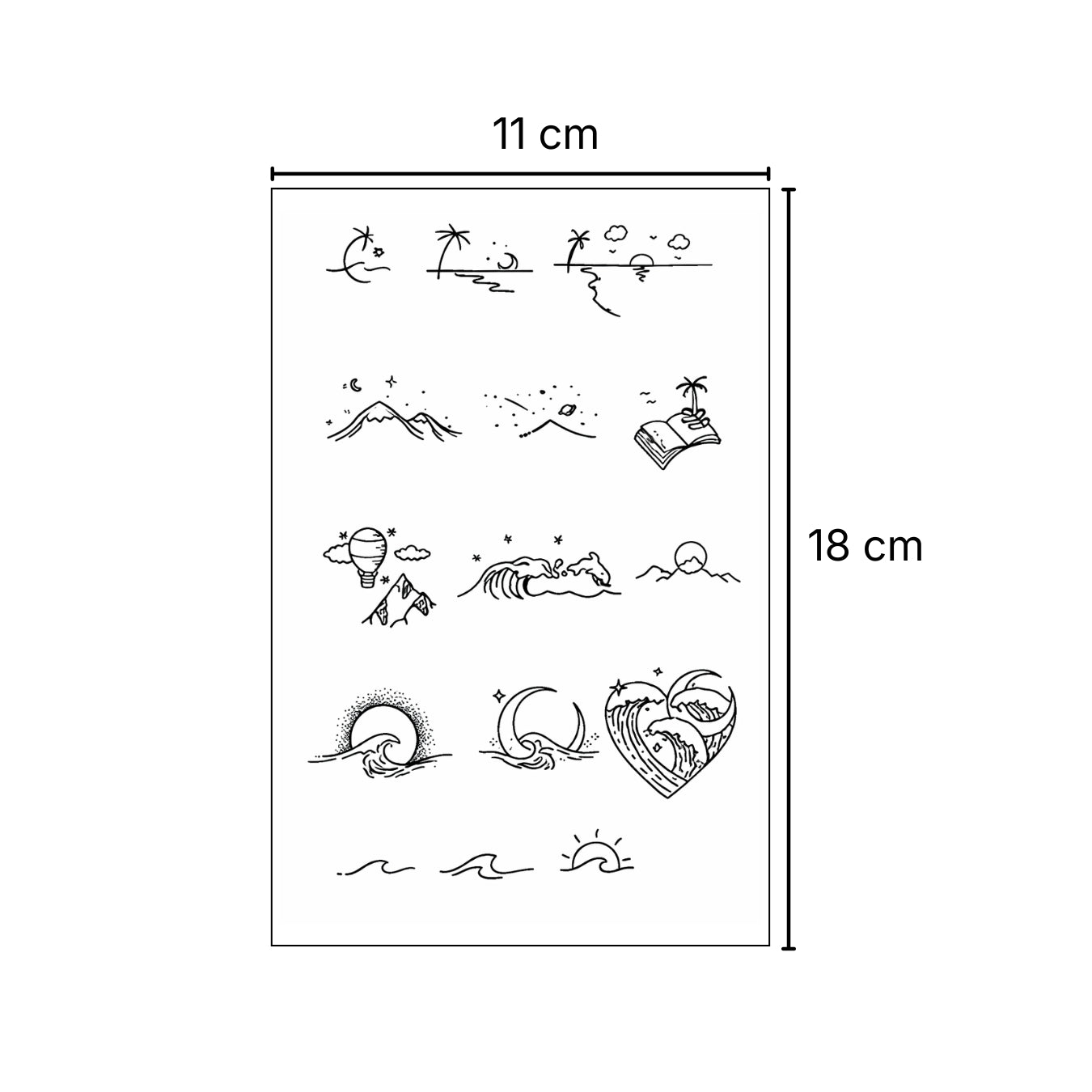 Paisajes en dibujo – Tatuaje Semi Permanente