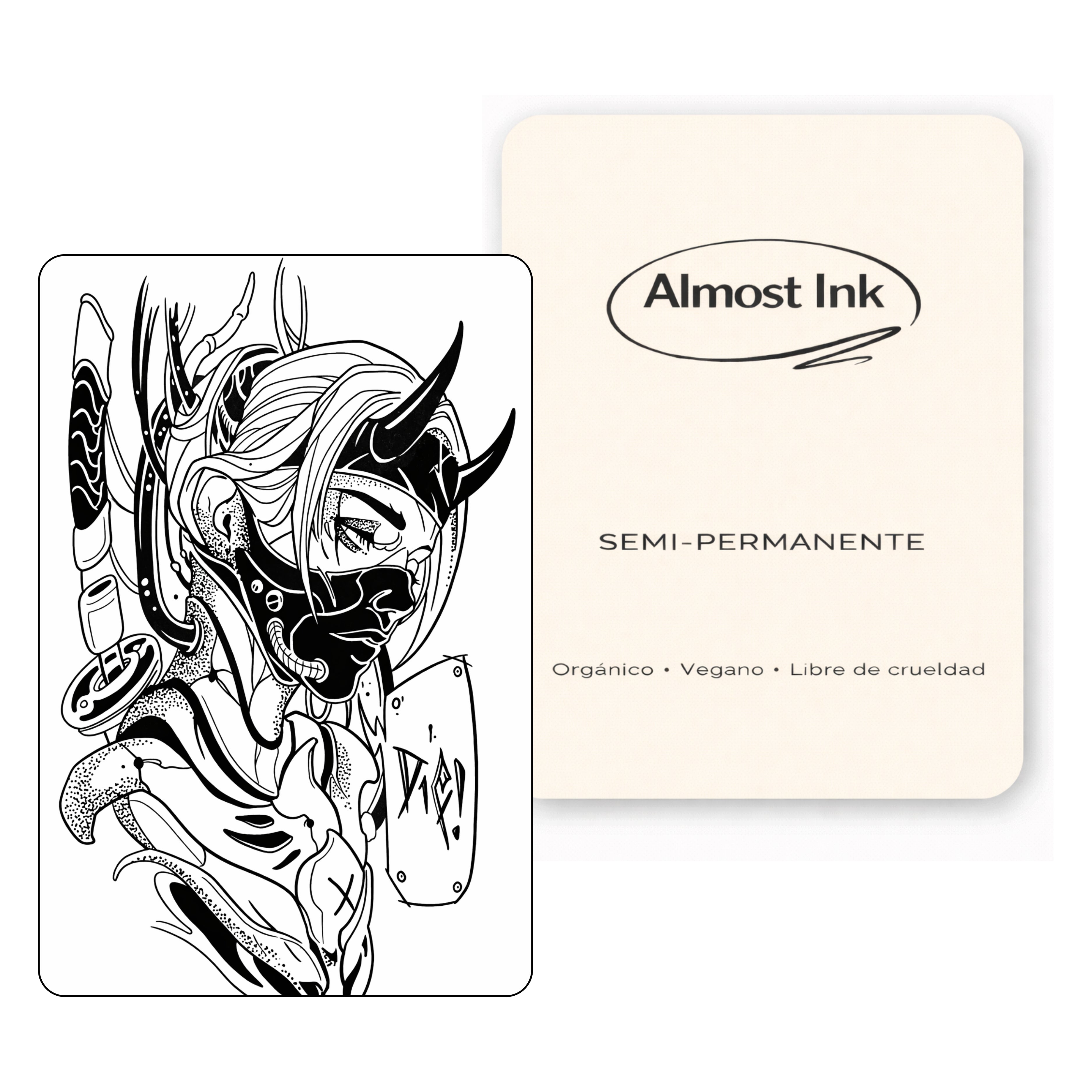 Ilustración Ninja – Tatuaje Semi Permanente