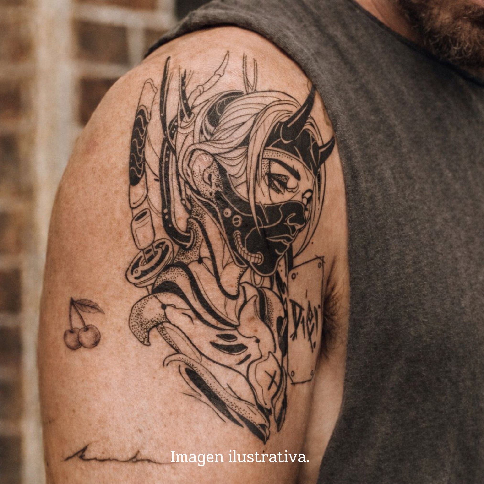 Ilustración Ninja – Tatuaje Semi Permanente