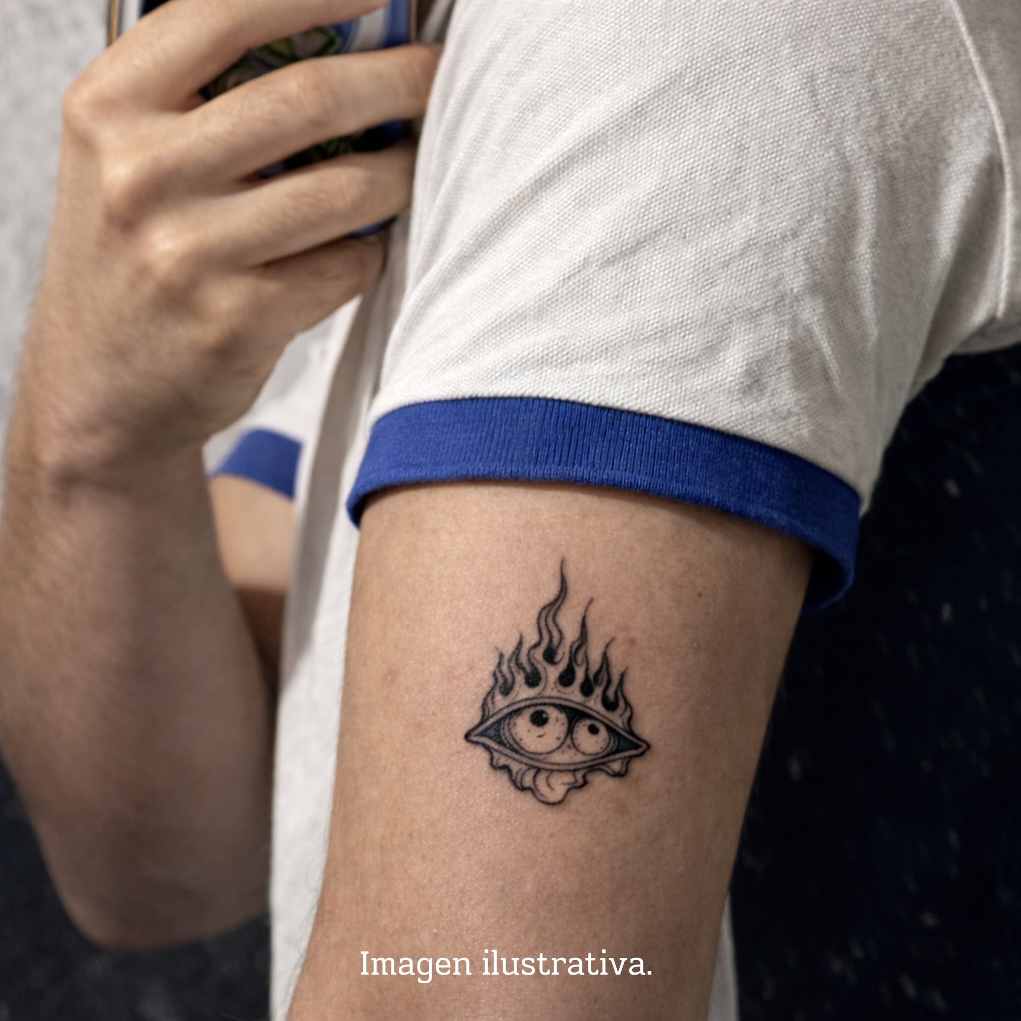 Ojos en llamas – Tatuaje Semi Permanente